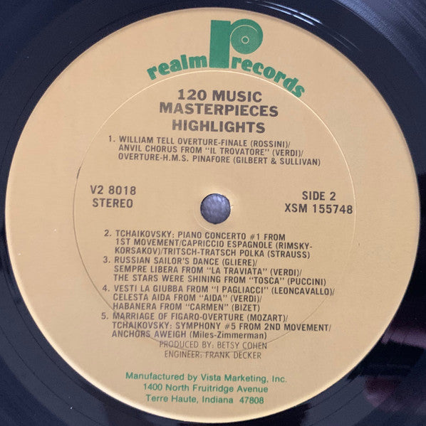 120 Music Masterpieces (2xVINYL) | Near Mint (NM) Near Mint (NM) Retro Vinyl Club