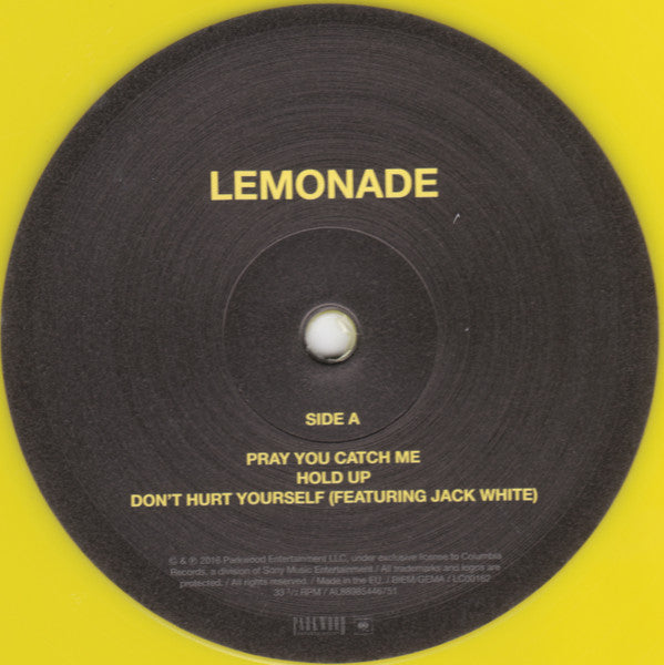 Beyonce Lemonade - 2 x YELLOW COLOURED 180 GRAM VINYL LP SET