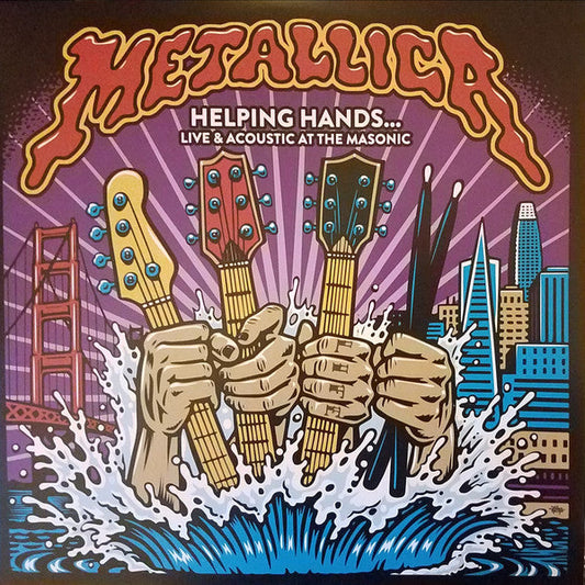 Metallica Helping Hands... Live & Acoustic At The Masonic - 2 x MARBLED BLUE COLOURED VINYL LP SET
