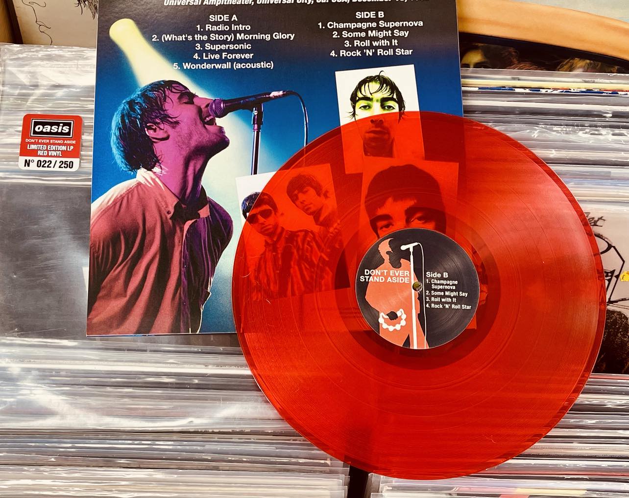 Oasis Don’t Ever Stand Aside - RED COLOURED VINYL LP