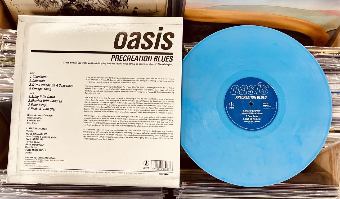Oasis Precreation Blues - BLUE COLOURED VINYL LP