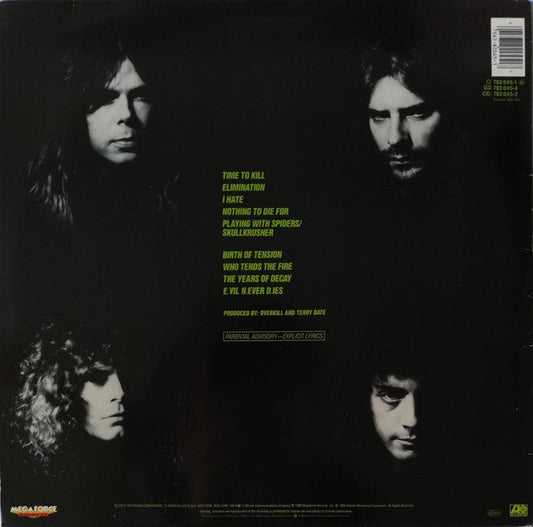 Overkill The Years Of Decay - VINYL LP