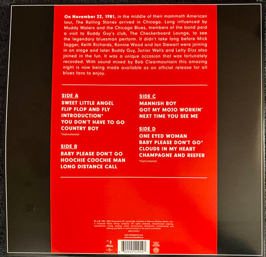 Muddy Waters & The Rolling Stones Checkerboard Lounge : Live Chicago 1981 - 2 x RED / WHITE COLOURED VINYL LP SET