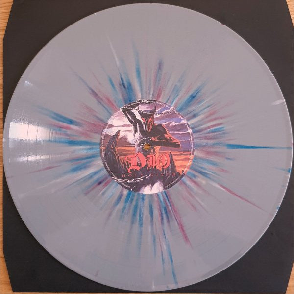 Dio Holy Diver - 2 x GREY/RED/BLUE COLOURED SPLATTER VINYL LP SET