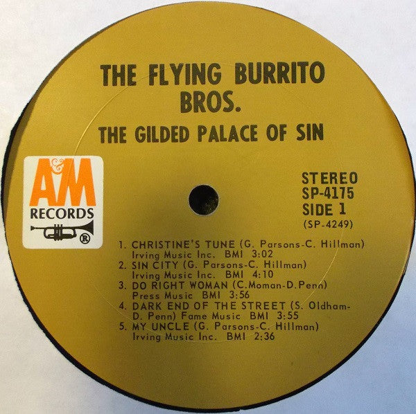 The Flying Burrito Bros The Gilded Palace Of Sin - ORIGINAL 1969 USA ISSUE VINYL LP
