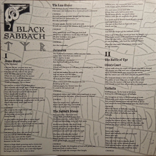 Black Sabbath Tyr - ORIGINAL 1990 ISSUE VINYL LP