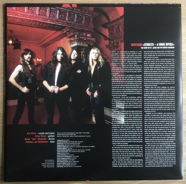 Savatage Streets - A Rock Opera - VINYL LP