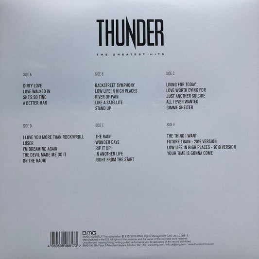 Thunder The Greatest Hits - 3 x VINYL LP SET