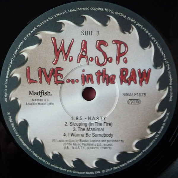 W.A.S.P. Live ..In The Raw - 2 x VINYL LP SET