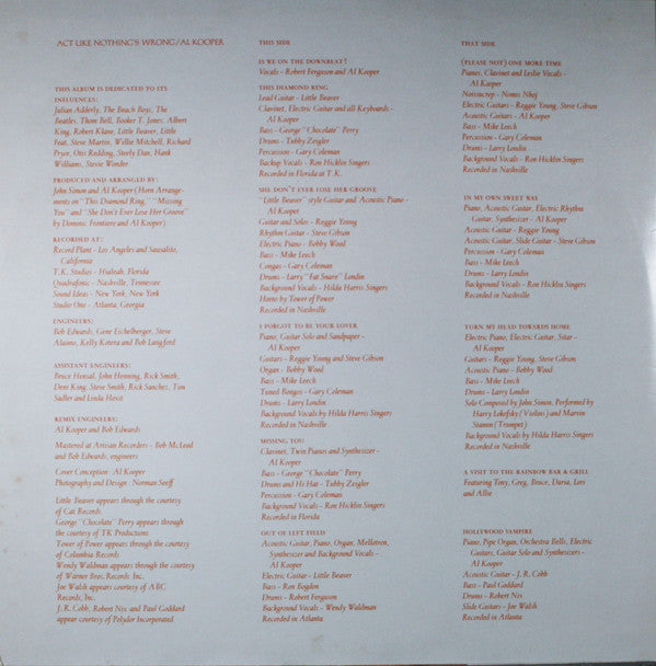 Act Like Nothing's Wrong | Near Mint (NM) Very Good Plus (VG+) Retro Vinyl Club