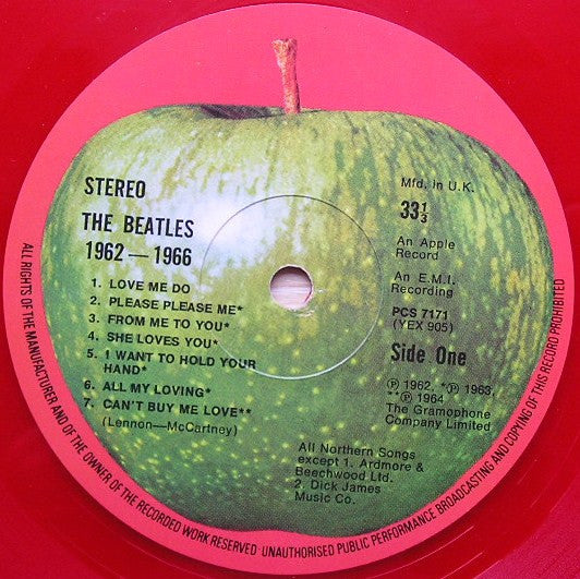 The Beatles 1962-1966 - 2 x RED COLOURED VINYL LP SET - 1978 Issue
