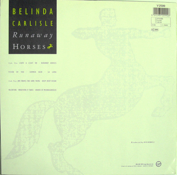 Belinda Carlisle Runaway Horses - VINYL LP