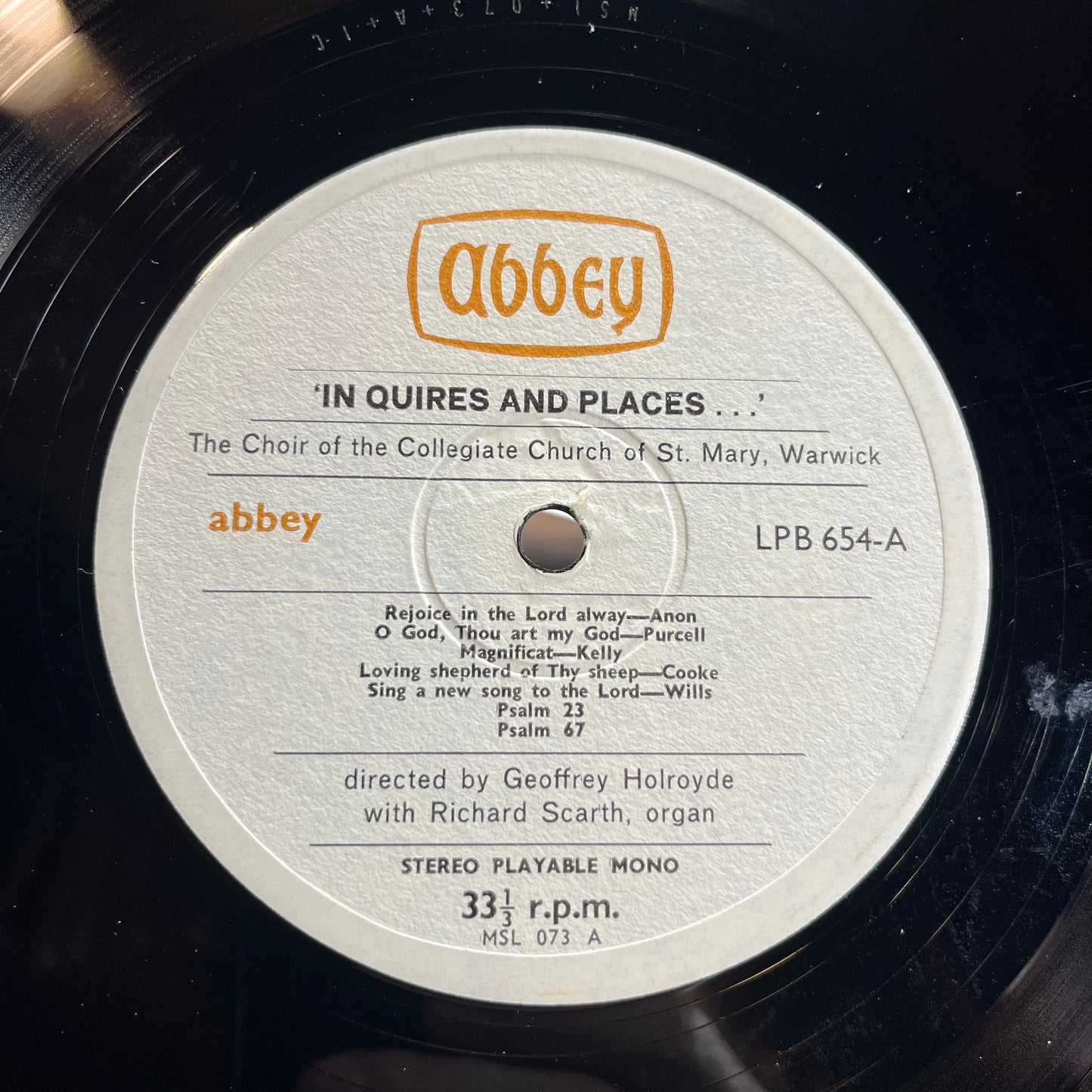 'In Quires And Places...' (VINYL) | Excellent+ (EX+) Near Mint- (NM-) Retro Vinyl Club