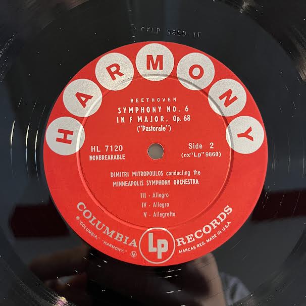"Pastorale" Symphony No. 6 In F Major Opus 68 (VINYL) | Excellent+ (EX+) Near Mint (NM or M-) Retro Vinyl Club