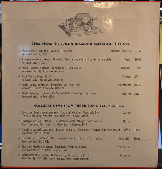 An Edison Memorabilia Of Musical Performances Volume One (VINYL) | Retro Vinyl Club