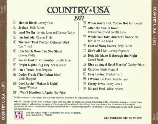 Country USA 1971 | Retro Vinyl Club