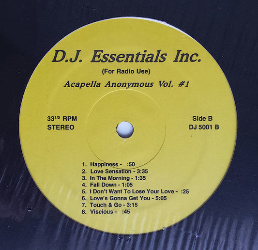 Acapella Anonymous Vol. #1 | Generic Retro Vinyl Club