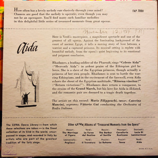 Aida | Very Good (VG) Very Good Plus (VG+) Retro Vinyl Club