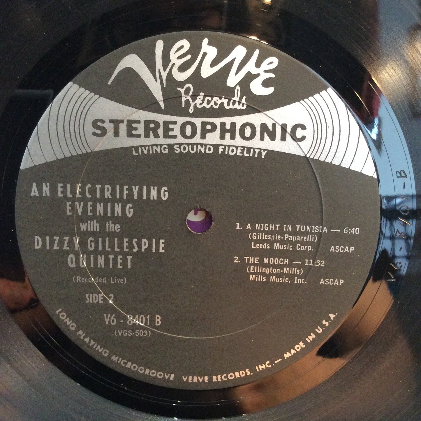 An Electrifying Evening With The Dizzy Gillespie Quintet (VINYL) | Excellent (EX) Excellent (EX) Retro Vinyl Club