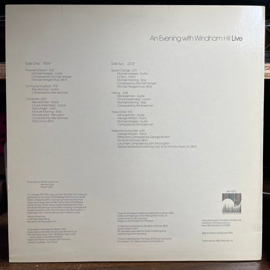 An Evening With Windham Hill Live (VINYL) | Excellent (EX) Near Mint (NM) Retro Vinyl Club