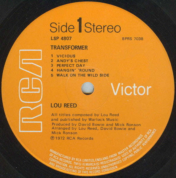 Lou Reed Transformer - UK ORIGINAL VINYL LP