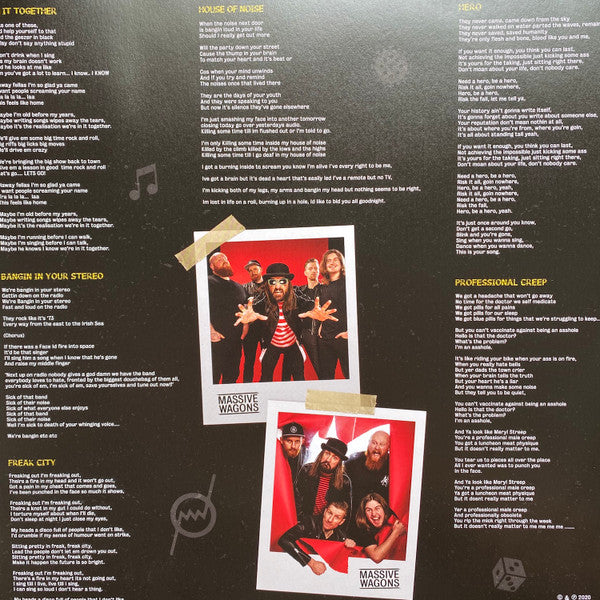 Massive Wagons House Of Noise - SIGNED ORANGE COVER VINYL LP