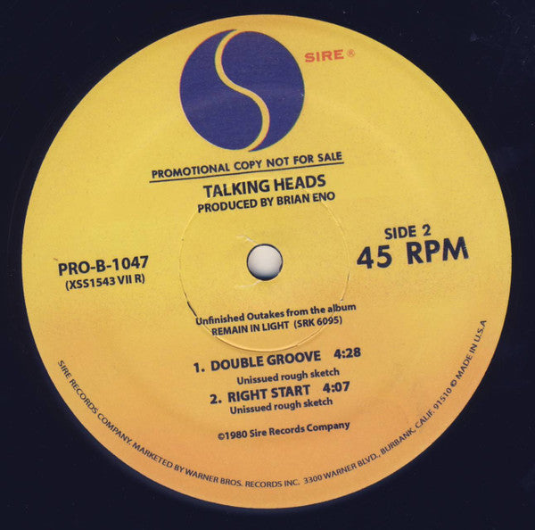 'Remain In Light' Unreleased Outtakes | Retro Vinyl Club