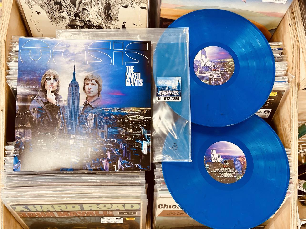 Oasis The Naked Giants - 2 x BLUE COLOURED VINYL LP