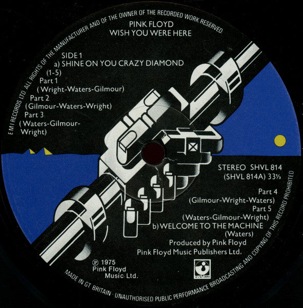 Pink Floyd Wish You Were Here - ORIGINAL VINYL LP with Black Shrinkwrap