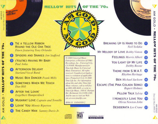 AM Gold - Mellow Hits Of The '70s *CD* | Retro Vinyl Club