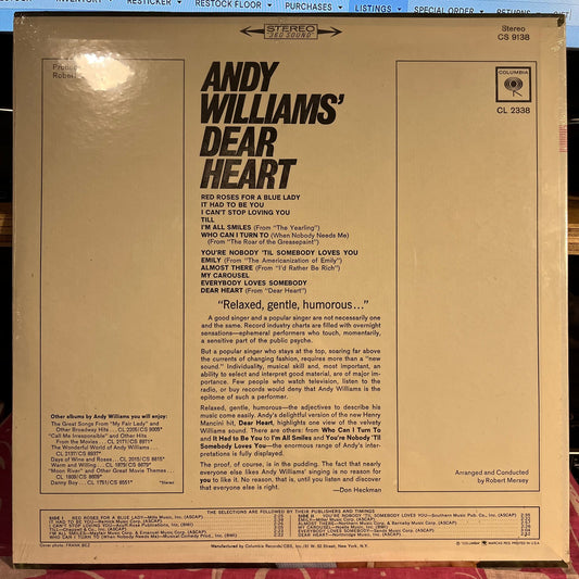 Andy Williams' Dear Heart | Near Mint (NM) Retro Vinyl Club