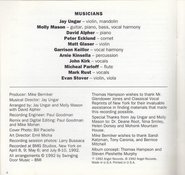 American Dreamer: Songs of Stephen Foster (CD) | Near Mint (NM) Near Mint (NM) Retro Vinyl Club