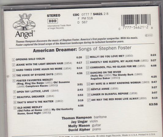 American Dreamer: Songs of Stephen Foster (CD) | Near Mint (NM) Near Mint (NM) Retro Vinyl Club