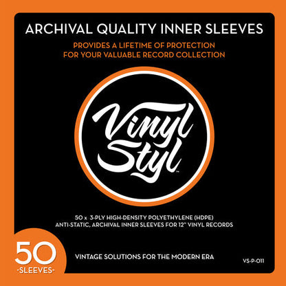 Archival Quality Inner Sleeves - 50 Count | Retro Vinyl Club