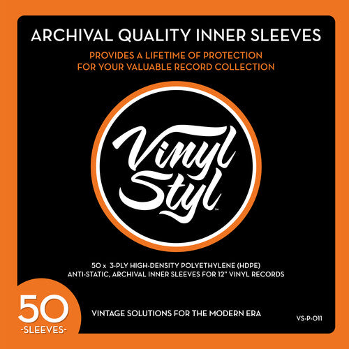 Archival Quality Inner Sleeves - 50 Count | Retro Vinyl Club