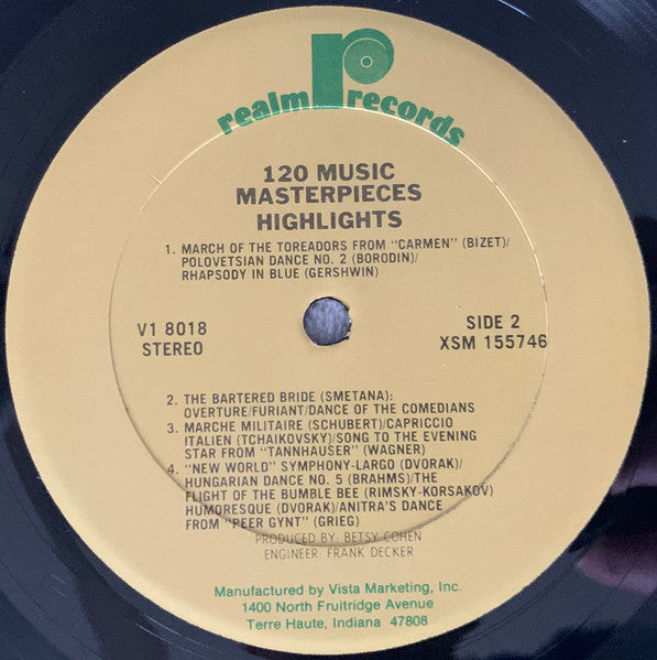 120 Music Masterpieces (2xVINYL) | Near Mint (NM) Near Mint (NM) Retro Vinyl Club