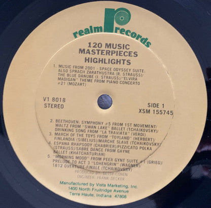 120 Music Masterpieces (2xVINYL) | Near Mint (NM) Near Mint (NM) Retro Vinyl Club