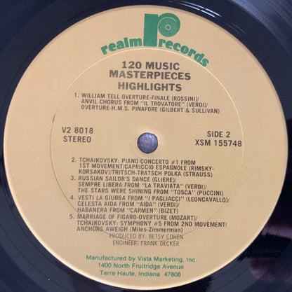 120 Music Masterpieces (2xVINYL) | Near Mint (NM) Near Mint (NM) Retro Vinyl Club