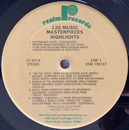 120 Music Masterpieces (2xVINYL) | Near Mint (NM) Near Mint (NM) Retro Vinyl Club
