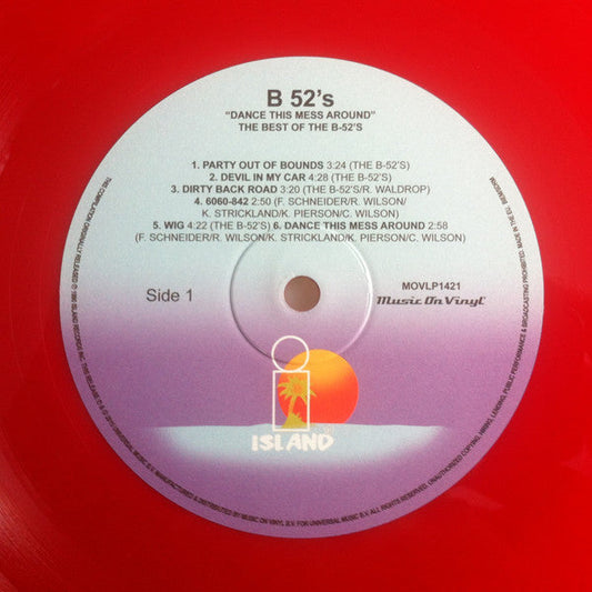 The B-52's ‎The Best Of - RED COLOURED VINYL 180 GRAM LP - NUMBERED