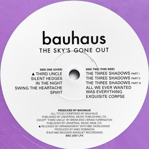 Bauhaus The Sky's Gone Out -  VIOLET COLOURED VINYL LP