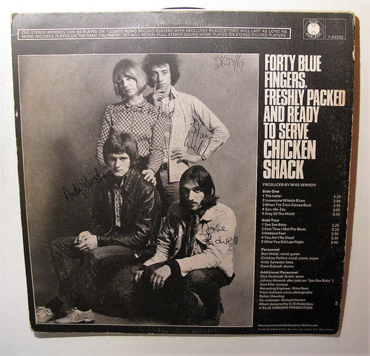 Chicken Shack Forty Blue Fingers, Freshly Packed And Ready To Serve - VINYL LP