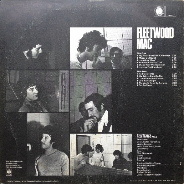 Peter Green's Fleetwood Mac s/t - VINYL LP - ORIGINAL MONO on BLUE HORIZON