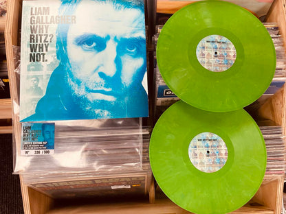 Liam Gallagher Why Ritz? Why Not. - 2 x FLUORESCENT GREEN COLOURED VINYL LP SET