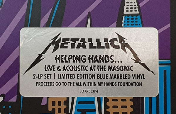 Metallica Helping Hands... Live & Acoustic At The Masonic -  2 x MARBLED BLUE COLOURED VINYL LP SET