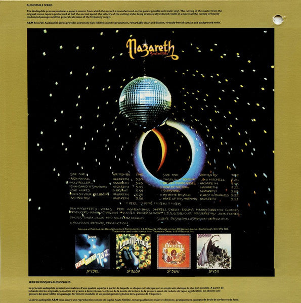Nazareth Greatest Hits - VINYL LP - AUDIOPHILE HALF SPEED MASTER ISSUE