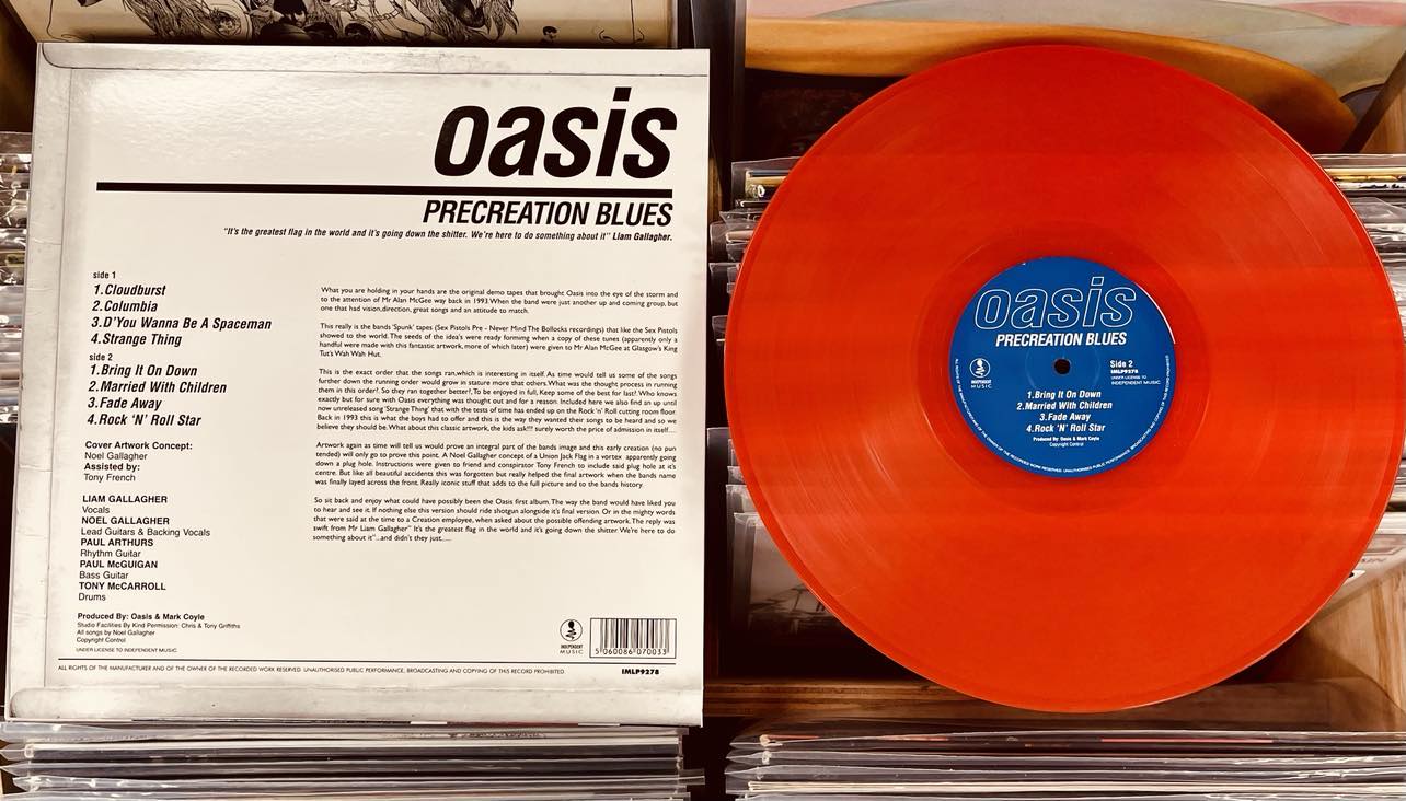 Oasis  Precreation Blues - RED COLOURED VINYL LP