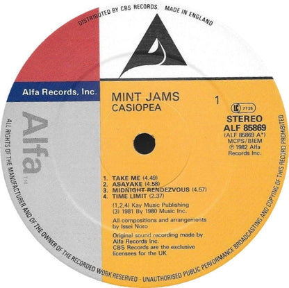 Casiopea Mint Jams - ORIGINAL 1982 ISSUE VINYL LP