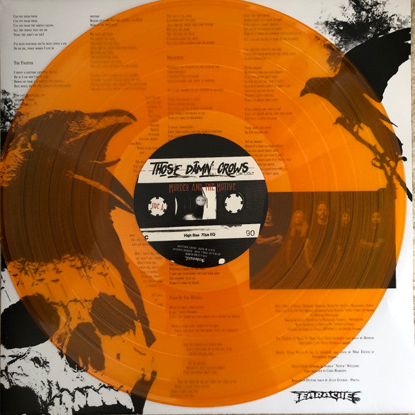 Those Damn Crows Murder And The Motive - ORANGE COLOURED VINYL LP with SIGNED INSERT