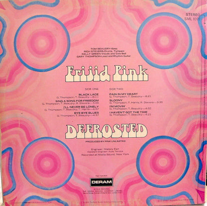 Frijid Pink ‎Defrosted - ORIGINAL 1970 ISSUE VINYL LP